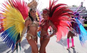Revellers take part in the Notting Hill Carnival in London, Britain August 28, 2017. REUTERS/Eddie Keogh